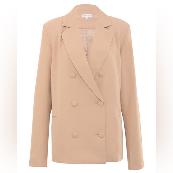 Mistress Rocks 'BUSINESS AS USUAL' Camel Oversized Blazer - Picture 7 of 14